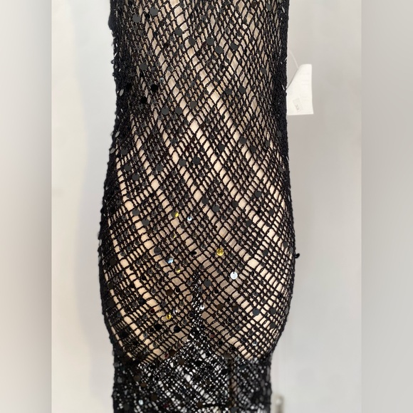 NWT Coperni knitted mini crochet dress black in a size small - Picture 3 of 9